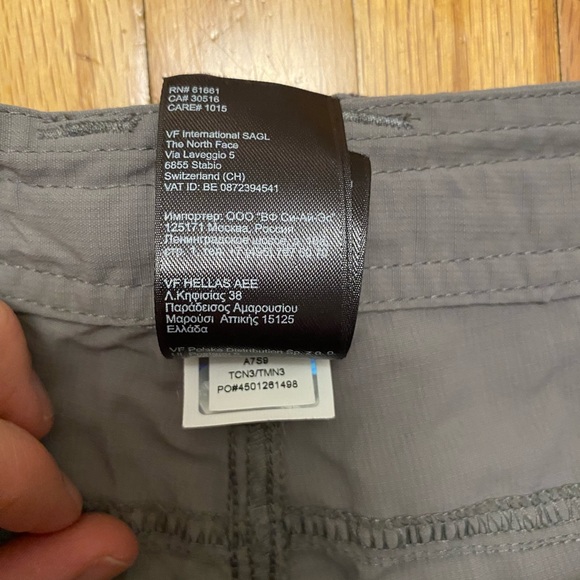 The North Face Roll Up Nylon Hiking Shorts grey Size 4 - Picture 7 of 13